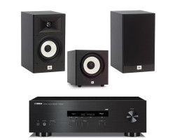 Акустическая система 2.1 JBL Stage 130BLK + 100P + Yamaha R-S202 | 270Вт
