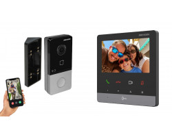 IP видеодомофон Hikvision DS-KH6100-E1 + DS-KV6103-PE1 черный