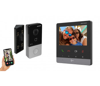 IP видеодомофон Hikvision DS-KH6100-E1 + DS-KV6103-PE1 черный