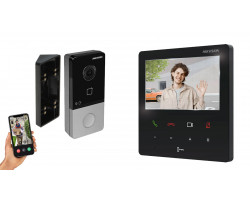 IP видеодомофон Hikvision DS-KH6110-WE1 + DS-KV6103-PE1 черный