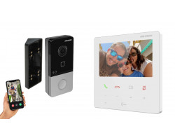 IP видеодомофон Hikvision DS-KH6110-WE1 + DS-KV6103-PE1 белый