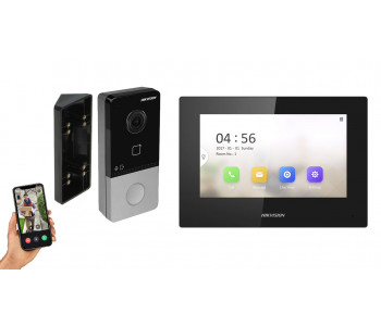IP видеодомофон Hikvision DS-KH6320-LE1 + DS-KV6103-PE1 черный