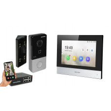 IP видеодомофон Hikvision POE DS-KH6320-WTE1 + DS-KV6103-PE1 черный