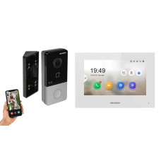 IP видеодомофон Hikvision DS-KH6320-WTE1 + DS-KV6103-PE1 белый
