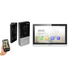 IP видеодомофон Hikvision DS-KH6350-WTE1 + DS-KV6103-PE1 черный