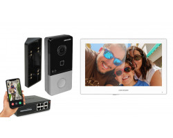 IP видеодомофон Hikvision POE DS-KH6350-WTE1 + DS-KV6103-PE1 белый