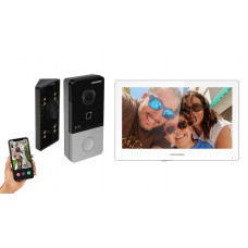 IP видеодомофон Hikvision DS-KH6350-WTE1 + DS-KV6103-PE1 белый