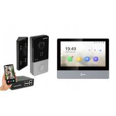 IP видеодомофон Hikvision POE DS-KH8350-TE1 + DS-KV6103-PE1 черный