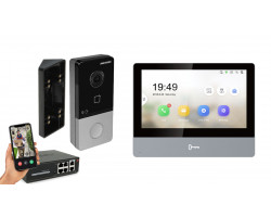 IP видеодомофон Hikvision POE DS-KH8350-TE1 + DS-KV6103-PE1 черный