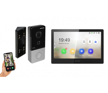 IP видеодомофон Hikvision DS-KH8520-WTE1 + DS-KV6103-PE1 черный