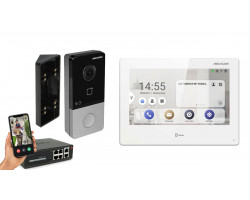 IP видеодомофон Hikvision DS-KH9310-WTE1 + DS-KV6103-PE1 белый
