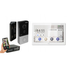 IP видеодомофон POE Hikvision DS-KH9510-WTE1 + DS-KV6103-PE1 белый