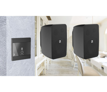 Активная блютуз акустическая система 2 динамика с панелью Audac 2WP220b черный