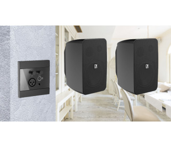 Активная блютуз акустическая система 2 динамика с панелью Audac 2WP225b черный