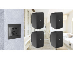 Активная акустическая система 4 динамика с панелью Audac 4WP205b черный