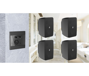 Активная акустическая система 4 динамика с панелью Audac 4WP205b черный