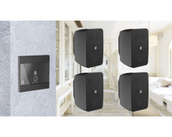 Активная блютуз акустическая система 4 динамика с панелью Audac 4WP220b черный