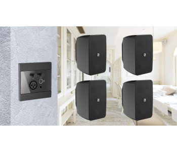 Активная блютуз акустическая система 4 динамика с панелью Audac 4WP225b черный