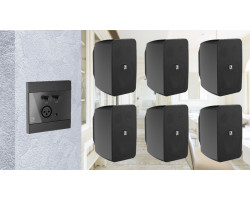 Активная акустическая система 6 динамиков с панелью Audac 6WP205b черный