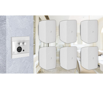 Активная акустическая система 6 динамиков с панелью Audac 6WP205w белый