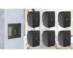 Активная блютуз акустическая система 6 динамиков с панелью Audac 6WP220b черный