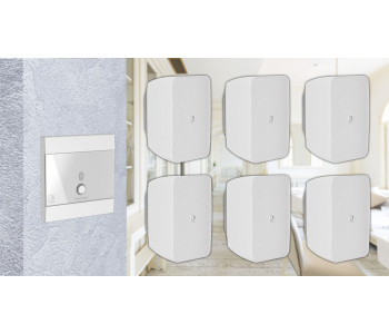 Активная блютуз акустическая система 6 динамиков с панелью Audac 6WP220w белый