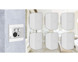 Активная блютуз акустическая система 6 динамиков с панелью Audac 6WP225w белый