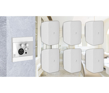 Активная блютуз акустическая система 6 динамиков с панелью Audac 6WP225w белый