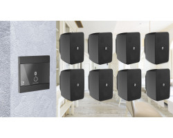 Активная блютуз акустическая система 8 динамика с панелью Audac 8WP220b черный