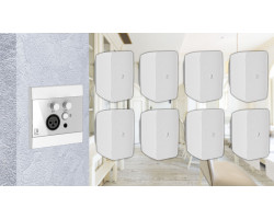 Активная блютуз акустическая система 8 динамиков с панелью Audac 8WP225w белый