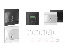 Активная блютуз акустическая система 8 динамика с панелью Audac 8WP220b черный