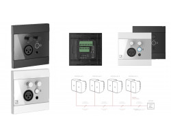 Активная блютуз акустическая система 8 динамиков с панелью Audac 8WP225b черный