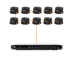 Акустическая система 10 потолочных динамиков Audac CALI424I/W