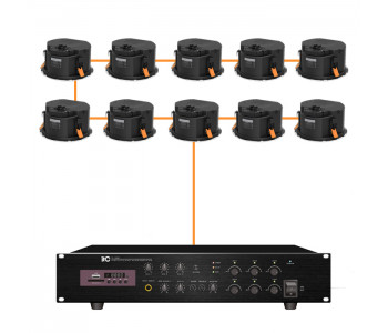 Акустическая система 10 потолочных динамиков Audac CALI660I/W