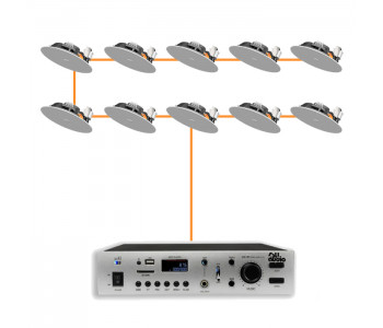 Акустическая система 10 потолочных динамика Audac CENA706I/W