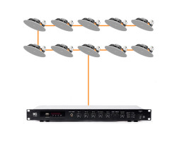 Акустическая система 10 потолочных динамиков Audac CIRA524I/W