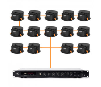 Акустическая система 14 потолочных динамиков Audac CALI424I/W