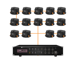 Акустическая система 14 потолочных динамиков Audac CALI660I/W