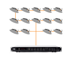 Акустическая система 14 потолочных динамика Audac CIRA724I/W