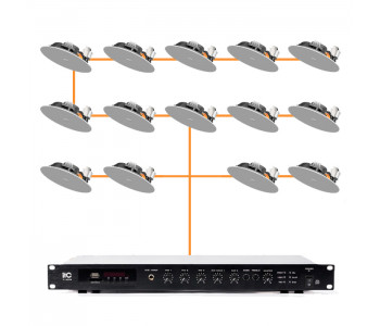 Акустическая система 14 потолочных динамика Audac CIRA724I/W