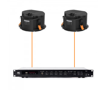 Акустическая система 2 потолочных динамика Audac CALI660I/W