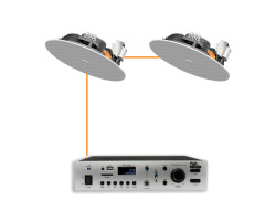 Акустическая система 2 потолочных динамика Audac CENA706I/W