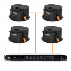 Акустическая система 4 потолочных динамика Audac CALI424I/W