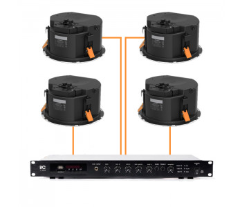 Акустическая система 4 потолочных динамика Audac CALI424I/W