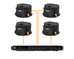 Акустическая система 4 потолочных динамика Audac CALI660I/W
