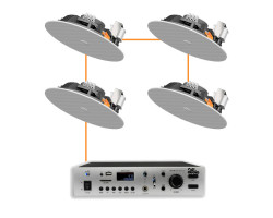 Акустическая система 4 потолочных динамика Audac CENA706I/W