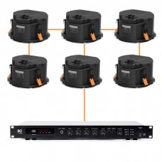 Акустична система 6 стельових динаміків Audac CALI424I/W