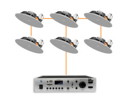 Акустическая система 6 потолочных динамика Audac CENA706I/W