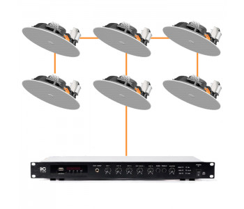 Акустическая система 6 потолочных динамика Audac CIRA524I/W