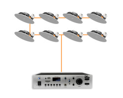 Акустическая система 8 потолочных динамика Audac CENA706I/W